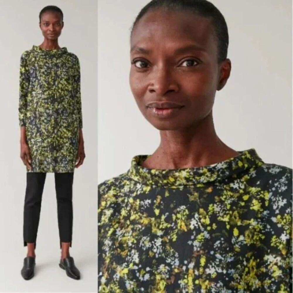 COS Long Sleeved Folded Collar Dress Size 8